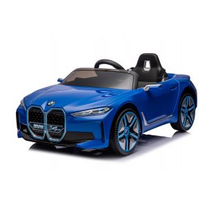 BMW i4 Elektrické Dětské Auto 12 Voltů s Dálkovým Ovládáním - Modré Dětská auta BMW Elektrické dětské auto